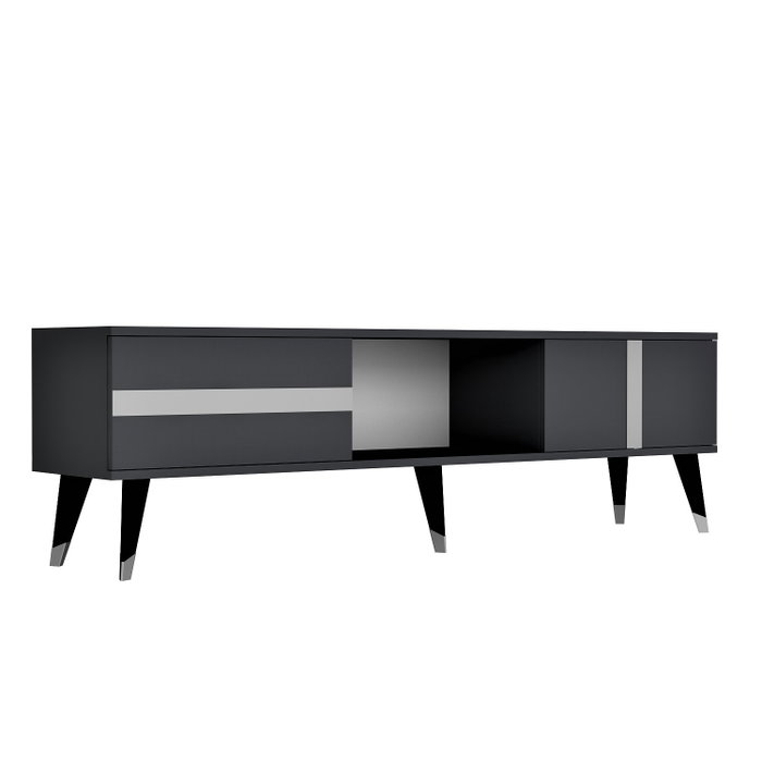 Hanah Home Soporte para TV Vania - Antracita y Plata Hanah Home Soporte para TV Vania - Antracita y Plata
